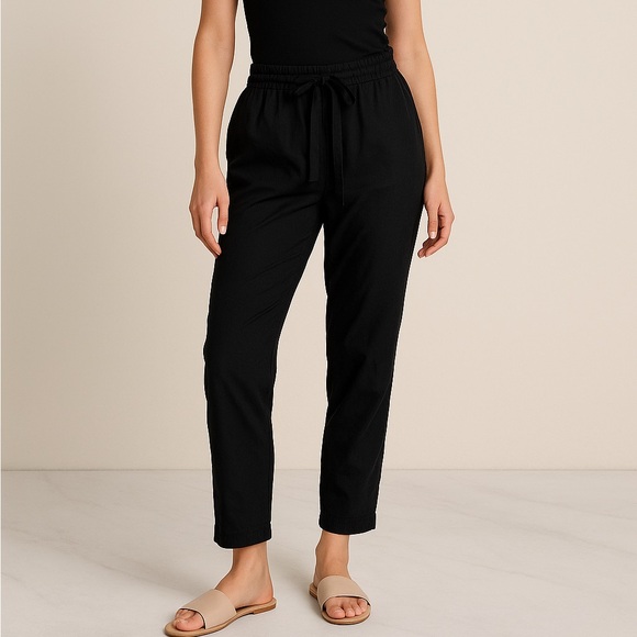 Wilfred Pants - Wilfred Free Emmack Pant Black Drawstring Tapered Trouser